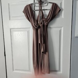 BCBGeneration Strapless Tan Dress